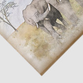 Afrikanische Elephant Watercolor Seidenpapier (Ausschnitt)