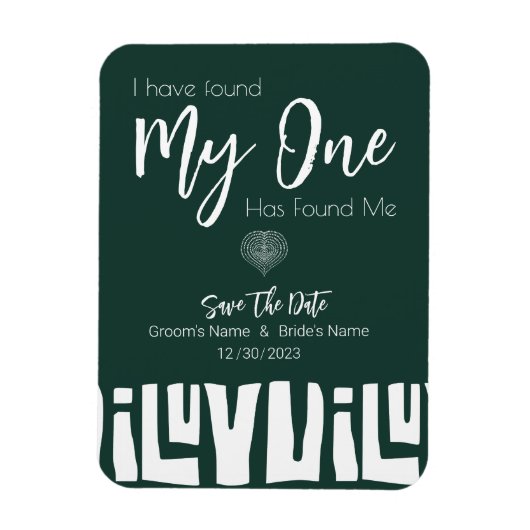 Afrikanische Emerald Green Wedding Magnet (Vertikal)