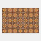 Afrikanische Erde - Nahtloses ethnisches Muster - Geschenkpapier Set (Vorderseite 2)