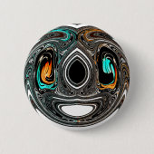 afrikanische Ethnic Doodle Zebra Textured Art Prin Button (Vorderseite)