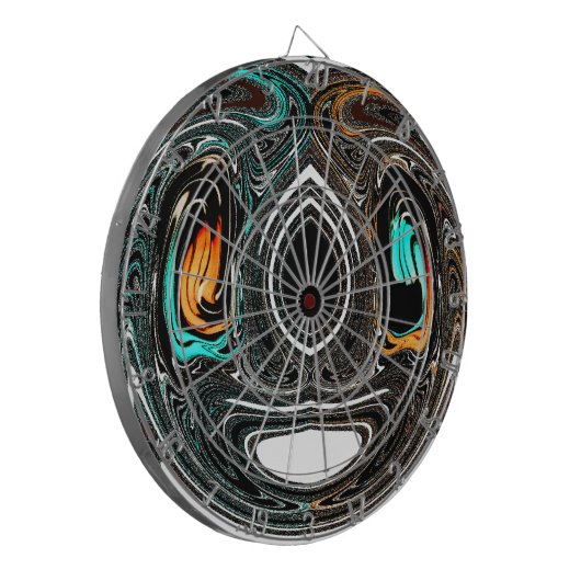 afrikanische Ethnic Doodle Zebra Textured Art Prin Dartscheibe (Vorderseite Links)