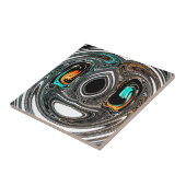 afrikanische Ethnic Doodle Zebra Textured Art Prin Fliese (Seite)