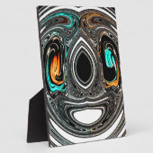 afrikanische Ethnic Doodle Zebra Textured Art Prin Fotoplatte (Seite)