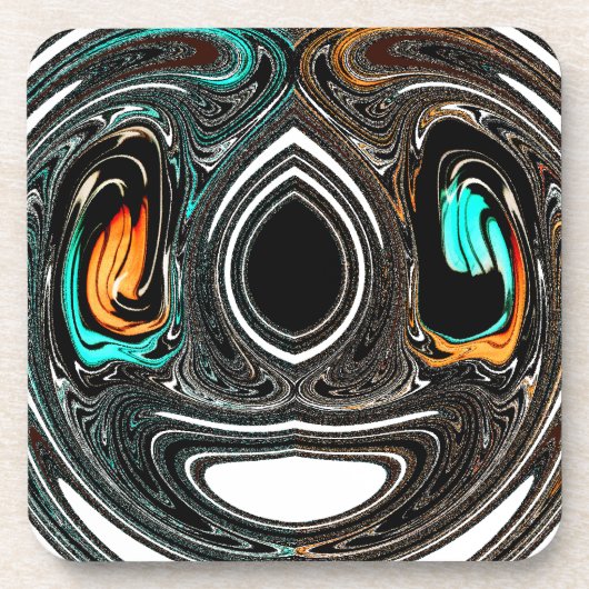 afrikanische Ethnic Doodle Zebra Textured Art Prin Getränkeuntersetzer (Vorderseite)