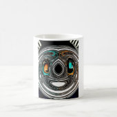 afrikanische Ethnic Doodle Zebra Textured Art Prin Kaffeetasse (Mittel)