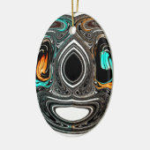 afrikanische Ethnic Doodle Zebra Textured Art Prin Keramikornament (Links)