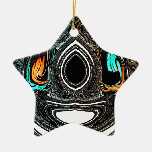 afrikanische Ethnic Doodle Zebra Textured Art Prin Keramikornament (Vorne)