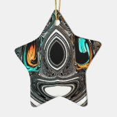 afrikanische Ethnic Doodle Zebra Textured Art Prin Keramikornament (Links)