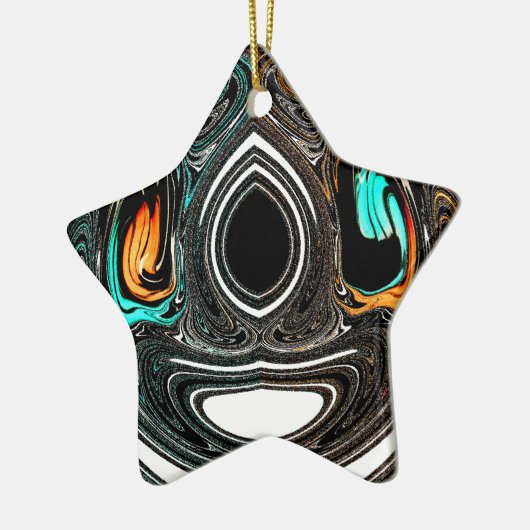 afrikanische Ethnic Doodle Zebra Textured Art Prin Keramikornament (Links)