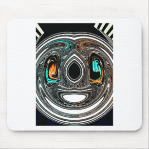 afrikanische Ethnic Doodle Zebra Textured Art Prin Mousepad