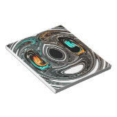 afrikanische Ethnic Doodle Zebra Textured Art Prin Notizblock (angewinkelt)