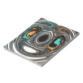 afrikanische Ethnic Doodle Zebra Textured Art Prin Notizblock (Rotiert)