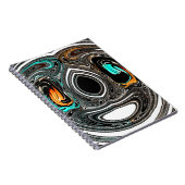 afrikanische Ethnic Doodle Zebra Textured Art Prin Notizblock (Rechte Seite)