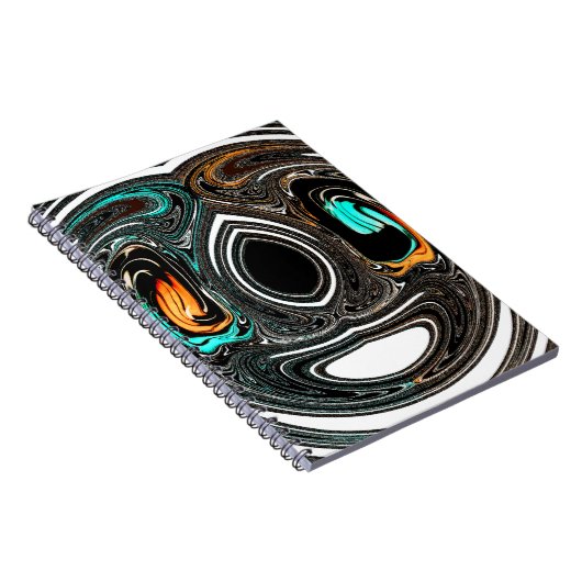 afrikanische Ethnic Doodle Zebra Textured Art Prin Notizblock (Rechte Seite)