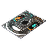 afrikanische Ethnic Doodle Zebra Textured Art Prin Notizblock (Linke Seite)