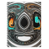 afrikanische Ethnic Doodle Zebra Textured Art Prin Notizblock (Vorderseite)