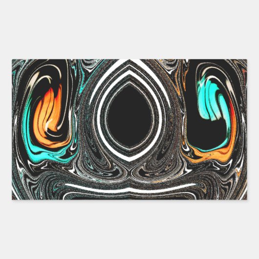 afrikanische Ethnic Doodle Zebra Textured Art Prin Rechteckiger Aufkleber (Vorderseite)