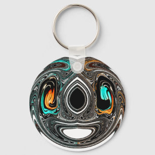 afrikanische Ethnic Doodle Zebra Textured Art Prin Schlüsselanhänger