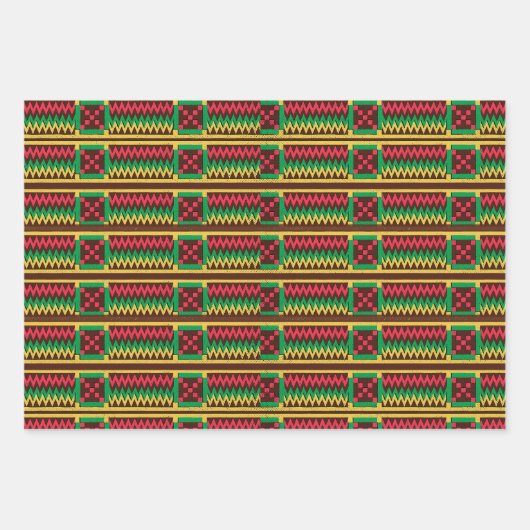 Afrikanische Ethnic-Farben der schwarzen Geschicht Geschenkpapier Set (Vorderseite)