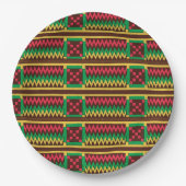 Afrikanische Ethnic-Farben der schwarzen Geschicht Pappteller (Vorderseite)