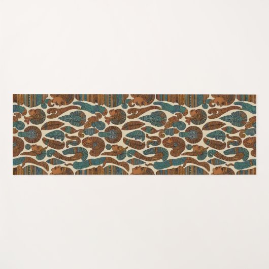 afrikanische Ethnic Pattern Art Yogamatte (Vorderseite (Horizontal))