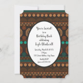 Afrikanische Ethnic Print Geburtstagseinladung Einladung (Vorderseite)