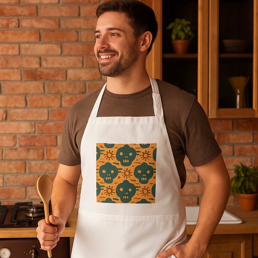 Afrikanische ethnische Gesichtspattern in Stammesm Schürze