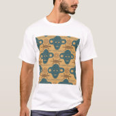 Afrikanische ethnische Gesichtspattern in Stammesm T-Shirt (Vorderseite)