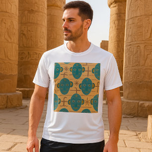 Afrikanische ethnische Gesichtspattern in Stammesm T-Shirt