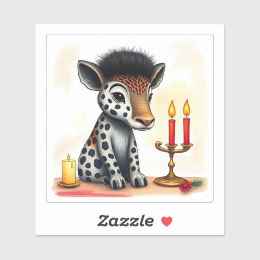 Afrikanische ethnische Kwanzaa Wilde Tiere in vers Aufkleber (Blatt)