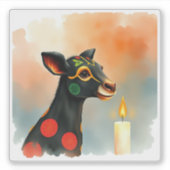 Afrikanische ethnische Kwanzaa Wilde Tiere in vers Aufkleber (Vorderseite)