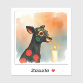 Afrikanische ethnische Kwanzaa Wilde Tiere in vers Aufkleber