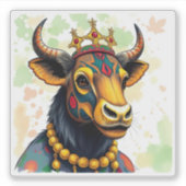 Afrikanische ethnische Kwanzaa Wilde Tiere in vers Aufkleber (Vorderseite)