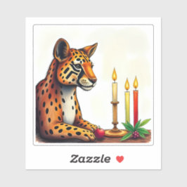Afrikanische ethnische Kwanzaa Wilde Tiere in vers Aufkleber