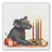 Afrikanische ethnische Kwanzaa Wilde Tiere in vers Aufkleber (Vorderseite)
