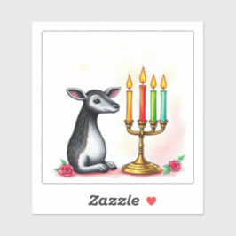 Afrikanische ethnische Kwanzaa Wilde Tiere in vers Aufkleber