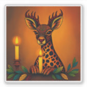 Afrikanische ethnische Kwanzaa Wilde Tiere in vers Aufkleber (Vorderseite)