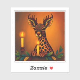 Afrikanische ethnische Kwanzaa Wilde Tiere in vers Aufkleber