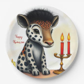 Afrikanische ethnische Kwanzaa Wilde Tiere in vers Pappteller (Vorderseite)