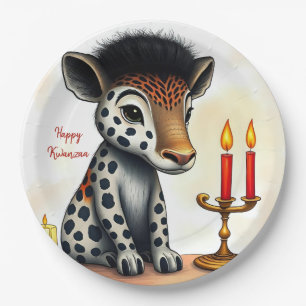 Afrikanische ethnische Kwanzaa Wilde Tiere in vers Pappteller