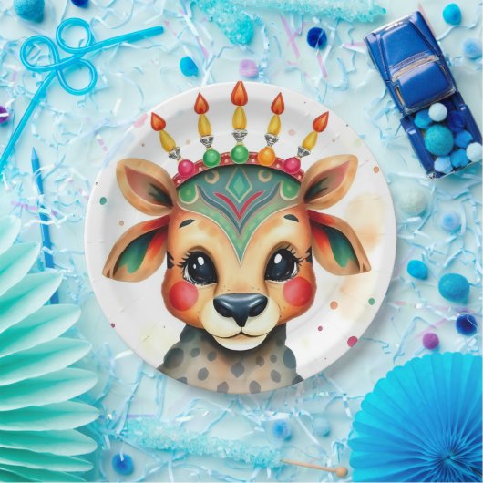 Afrikanische ethnische Kwanzaa Wilde Tiere in vers Pappteller (Party)