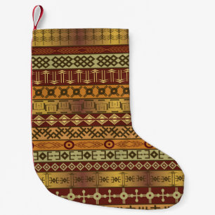 Afrikanische ethnische Motive, dekorativer Hinterg Kleiner Weihnachtsstrumpf