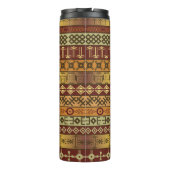Afrikanische ethnische Motive, dekorativer Hinterg Thermosbecher (Rückseite)