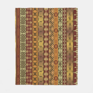 Afrikanische ethnische Motive, ornamentaler Hinter Fleecedecke