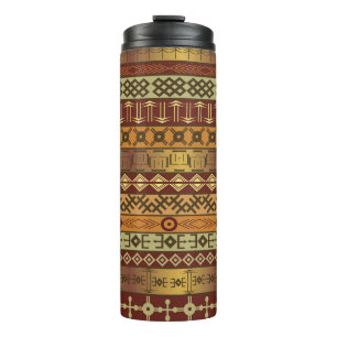 Afrikanische ethnische Motive, ornamentaler Hinter Thermosbecher