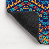 Afrikanische ethnische Muster Funkfarben Mousepad (Ecke)
