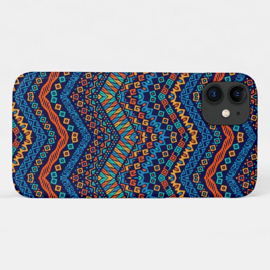 Afrikanische, ethnische Muster funkige Farben Case-Mate iPhone Hülle (Rückseite (Horizontal))