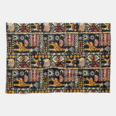 Afrikanische ethnische Verzierung, Stammespatente Geschirrtuch (Horizontal)