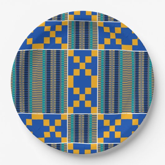 afrikanische Farbe Pappteller (Vorderseite)