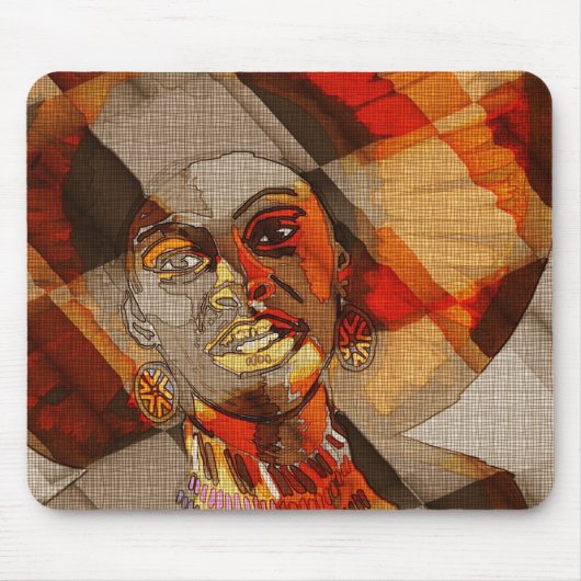 Afrikanische Farben Mousepad (Vorne)
